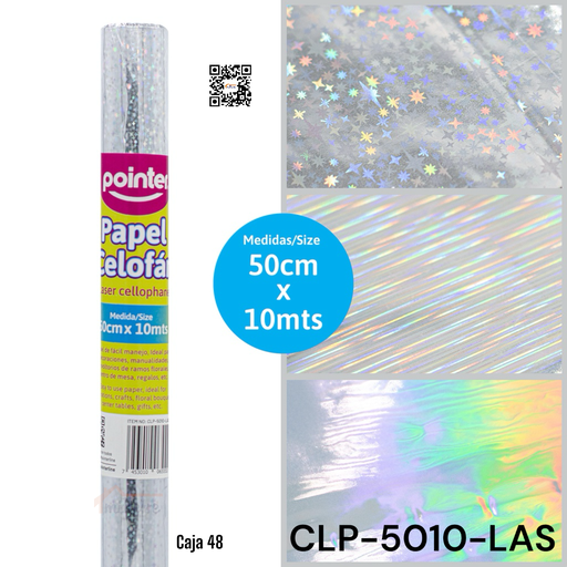 [CLP-5010-LAS] Papel Celofan 50cm X 10m POINTER