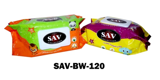 [SAV-BW-120] Toallitas Humedas 120pza SAV Collection