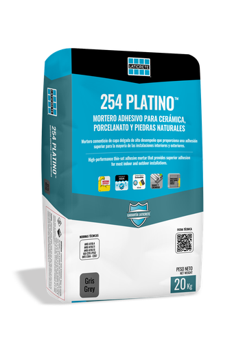 Pegamento LATICRETE 254 Platino 20Kg Gris