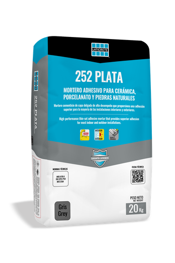 Pegamento LATICRETE 252 Plata 20Kg Gris