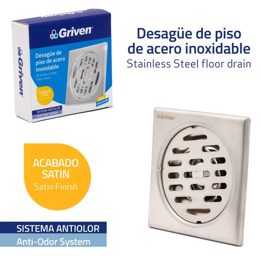 [A367-SD-10C] Desague de Piso Anti-Olor GRIVEN