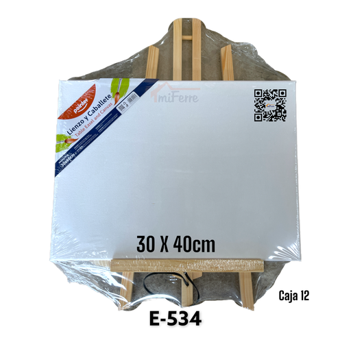 [E-534] Lienzo y Caballete 30 X 40cm  POINTER