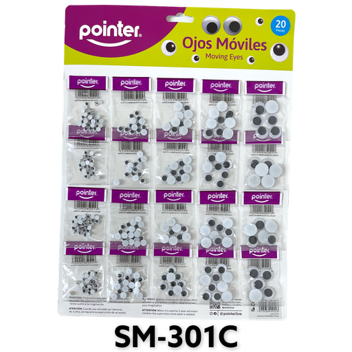 [SM-301C] Ojitos Moviles 20pza POINTER