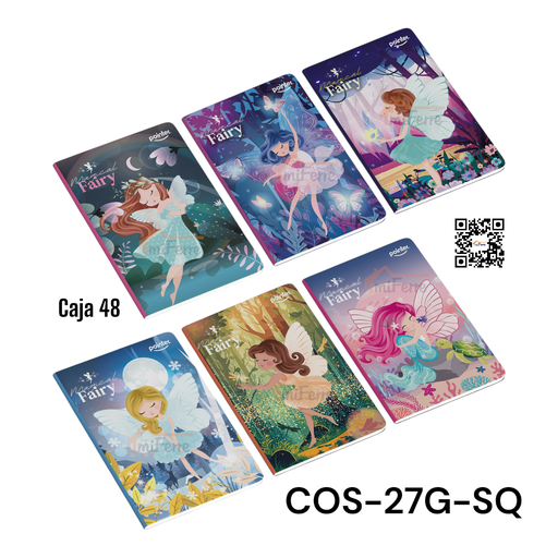 [COS-27G-SQ] Cuaderno Cosido de Cuadrito 200pag POINTER Glitter