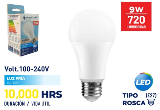 [ALB-TLP-9W] Bombillo Led 9W 6400K ANGEL LIGHT Basic