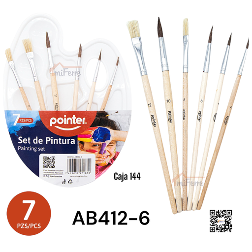 [AB412-6] Set de Pintura 7pza POINTER