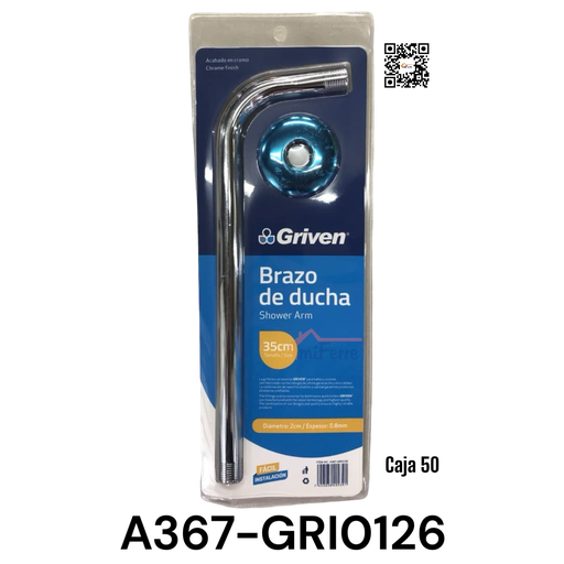 [A367-GRI0126] Brazo de Ducha 30cm GRIVEN