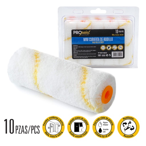 [A145-9SNSF01] Mini Cubierta de Rodillo 10pza PROpaint