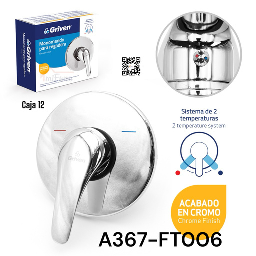 [A367-FT006] Monomando para Regadera GRIVEN