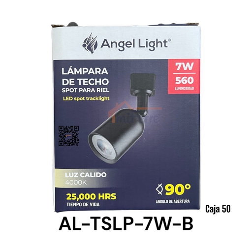[AL-TSLP-7W-B] Lampara de Techo Spot para Riel 7W 400K Negro ANGEL LIGHT