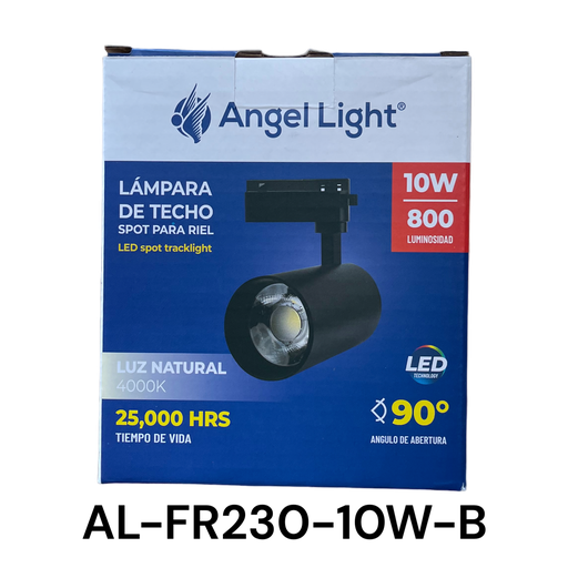 [AL-FR230-10W-B] Lampara de Techo Spot para Riel 10W 4000K Negro ANGEL LIGHT