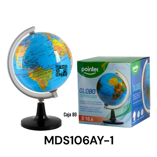 [MDS106AY-1] Globo Terraqueo 10.6 POINTER