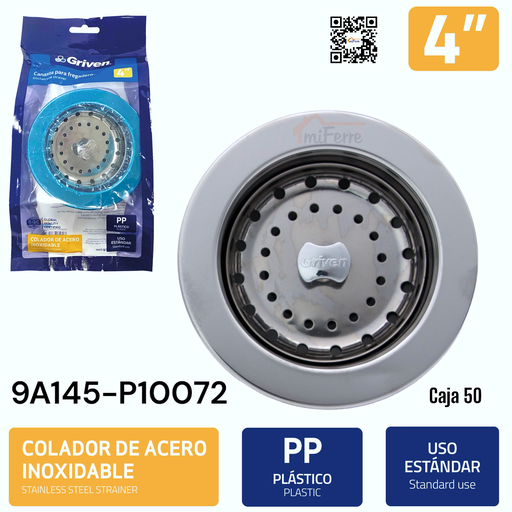 [9A145-P10072] Canasta de Fregador Plastico 4" GRIVEN