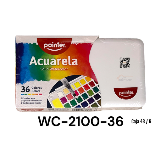 [WC-2100-36] Acuarela 36colores POINTER