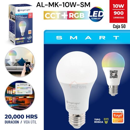 [AL-MK-10W-SM] Bombilla Inteligente Led RGB 10W ANGEL LIGHT