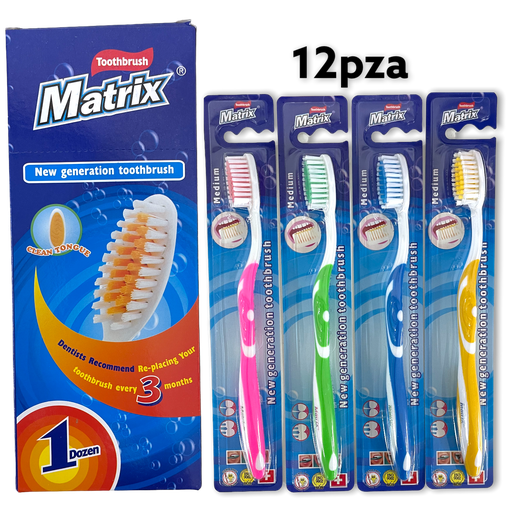 [A018-THJ048] Cepillo Dental Clean Tongue 12pza MATRIX