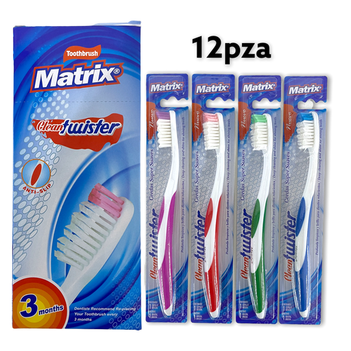 [A018A-15TH395] Cepillo Dental Clean Twister 12pza MATRIX