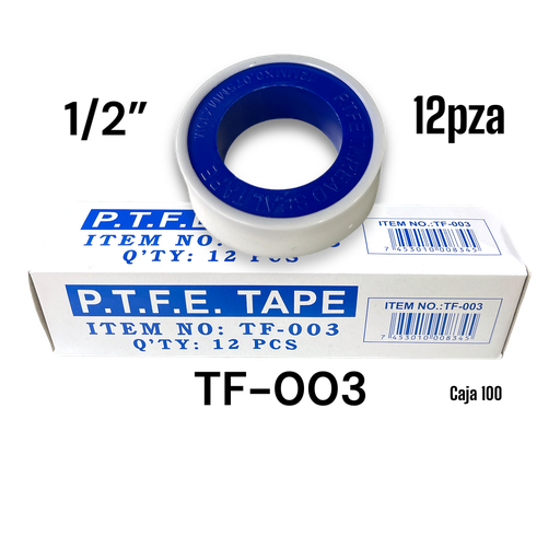 [TF-003] Teflon 1/2" 12pza
