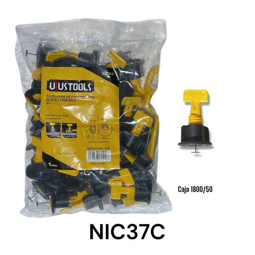 [NIC37C] Nivelador de Ceramica con Clavo Cambiable 50pza UYUSTOOLS