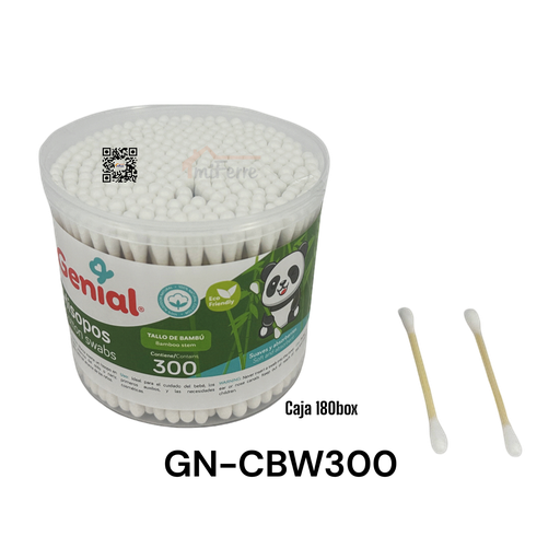 [GN-CBW300] Palillos de Algodon 300pza GENIAL
