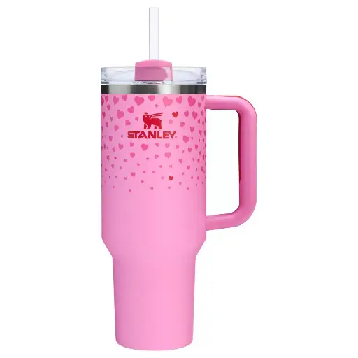Stanley 40oz Stainless Steel H2.0 Flowstate Quencher Tumbler - Valentine's Day 2025 Limited Sweet Hearts