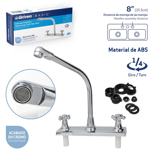 [A367-P8501] Grifo Central para Lavaplatos GRIVEN Basic