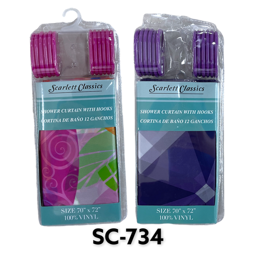 [SC-734] Cortina de Baño 70 X 72" SCARLETT CLASSICS