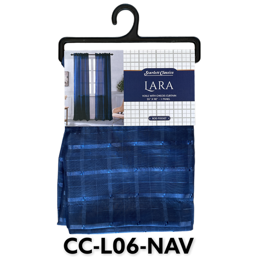 [CC-L06-NAV] Cortina para Sala 55 X 90" Navy SCARLETT CLASSICS