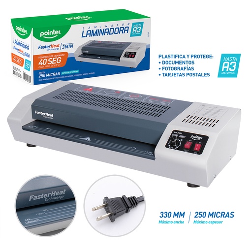 [LM24-A3] Laminadora 330mm POINTER